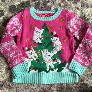 33 Degrees holiday cat sweater